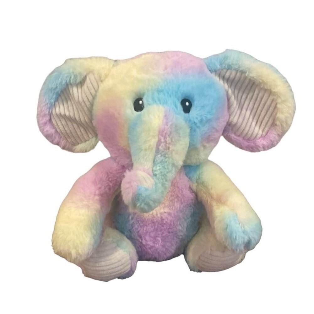 Spark Create Imagine Elephant Plush Rainbow Tie Dye Rattle Crinkle Baby Lovey